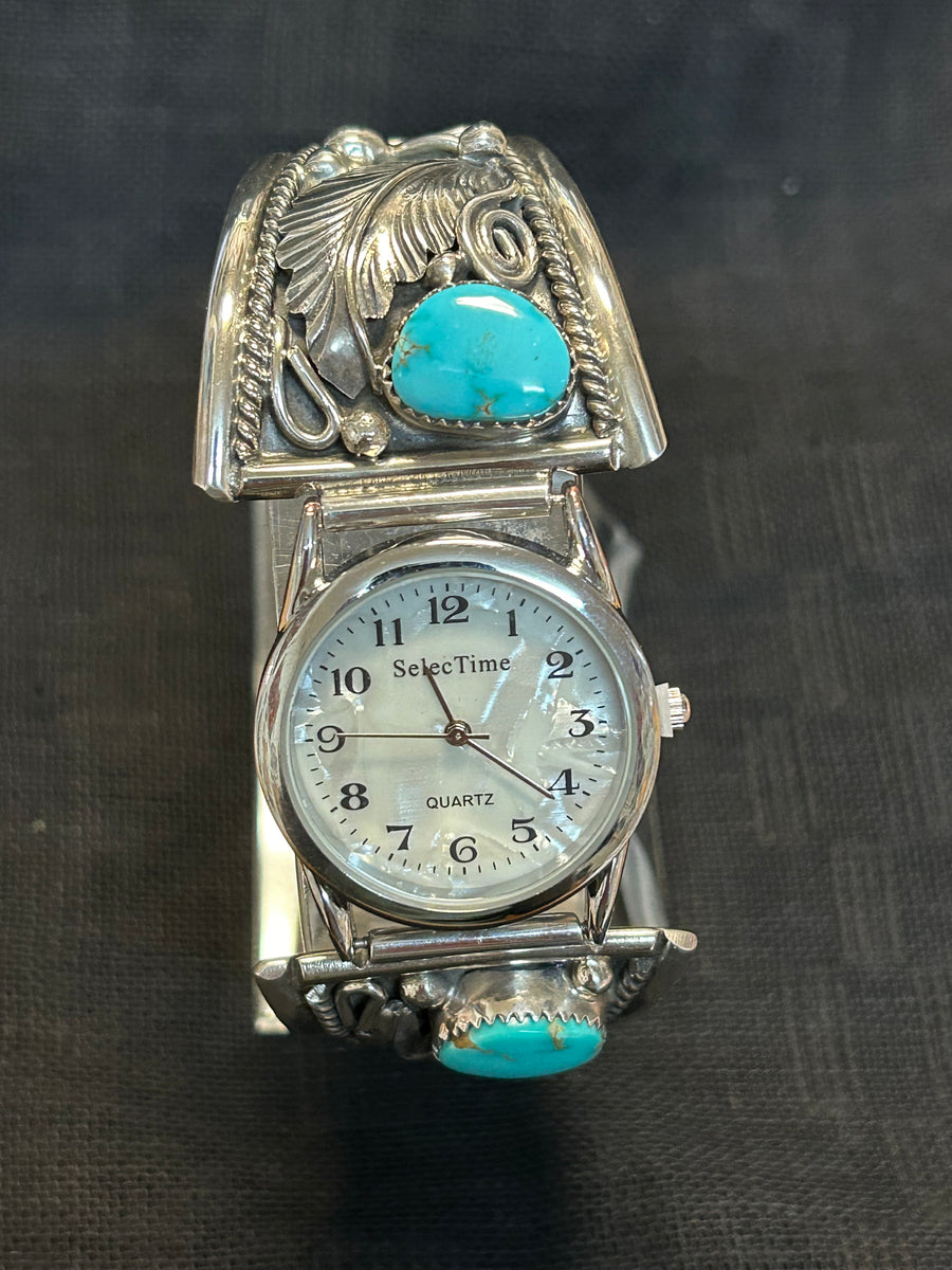 Sterling Silver and cheapest Turquoise Watch Band +