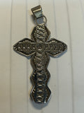 Navajo handcrafted sterling silver cross.  LZ300