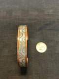 Navajo handcrafted solid copper with sterling silver bracelet.  LZ573