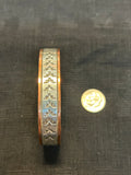 Navajo handcrafted solid copper and sterling silver bracelet.  LZ574