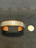 Navajo handcrafted solid copper and sterling silver bracelet.  LZ574