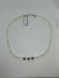 Handcrafted Mothet of Pearl, 6mm beads with sterling silver.  JK30