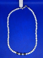 Handcrafted Mothet of Pearl, 6mm beads with sterling silver.  JK30