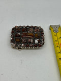 Navajo handcrafted sterling silver with genuine Magnasite By CS.  LZ 691