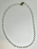 Genuine Selenite stones necklace with hypoallergenic stainless steel beads and clasp.  EP109