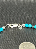 Handcrafted sterling silver and turquoise bracelet. SR1132