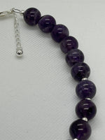 Beautify your Neck, Choker Necklace with Genuine Amethyst and sterling silver.  SR2028