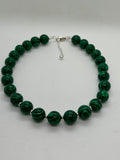 Beautify your Neck, Choker necklace in Malachite and sterling silver. SR2023