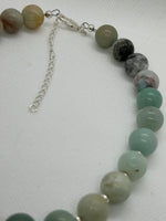 Beautify your Neck, Choker necklace in Amazonite and sterling silver. SR2022