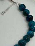 Beautify your Neck, Choker necklace with sterling silver and 12 mm genuine Apatite stone. SE2021