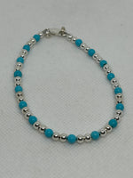 Turquoise and sterling silver bracelet.  SR2058