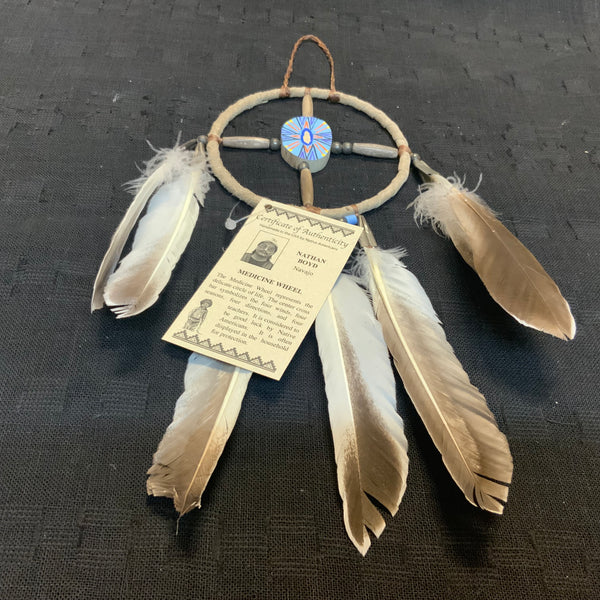 Navajo handcrafted Medicine Wheel. 4”, LZ147