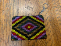 Guatemalan handcrafted glass seed bead change purse.  BZ408