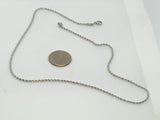 Stainless steel hypoallergenic rope neck chain in 17” length.  ST106