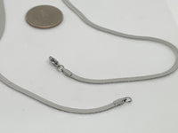 Stainless steel neck chain in herringbone design, 17.5”. ST108