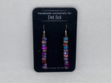 Turquoise composite earrings with sterling silver.  SR2033