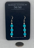 Genuine Turquoise and sterling silver earrings SR2051