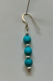 Genuine Turquoise and sterling silver earrings SR2051