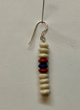 Petrified Wood, Red Jasper, and Lapis with sterling silver earrings.  SR2052