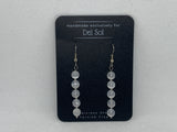 Genuine Selenite earrings with hypoallergenic stainless steel beads and wires.  EP126