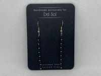 Black Onyx Earrings In hypoallergenic stainless steel.  EP102