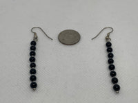 Black Onyx Earrings In hypoallergenic stainless steel.  EP102