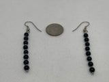 Black Onyx Earrings In hypoallergenic stainless steel.  EP102