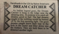 Navajo handcrafted Dream Catchers 4”