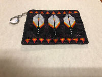 Guatemalan handcrafted glass seed beads change purse