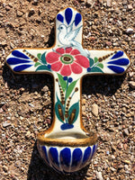 Handcrafted Stoneware Crosses With Bowl